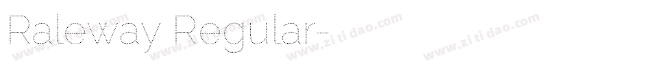Raleway Regular字体转换